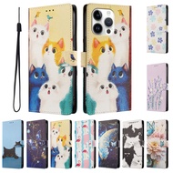 Flip Painted Case For Oppo F31 F27 F25 F21 F17 Pro+ Plus F29 F19 5G Card Wallet Holder Leather Carto