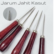 Jarum Jahit Kasut Shoes Leather Repair Threader Stitch Needle Wooden Handle