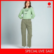 [CLEARANCE] Special Live C2 Tizifa Green Cargo Pants Wanita