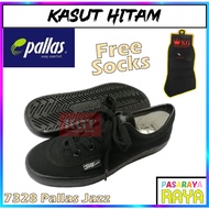 FREE SOCKS KASUT SEKOLAH PALLAS HITAM PALLAS JAZZ 7328 (BLACK SCHOOL SHOES PALLAS)