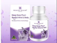 澳洲直送🇭🇲Wealthy Health 富康的安睡舒心寶60粒 (Sleep Deep Plus + Restful Mind & Body) 是一款促進放鬆和改善睡眠品質的天然草本補充劑💚它結合了