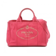 【日本直送】 PRADA PRADA CANAPA 帆布手提包托特包 粉紅色 兩用款
