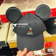 HKDL香港迪士尼米奇新款耳朵cap帽鴨舌帽棒球帽遮陽百搭