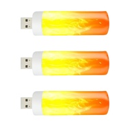 AS LED Flame Effect Light Bulbs LED Flame Bulb USB Rechargeable LED
