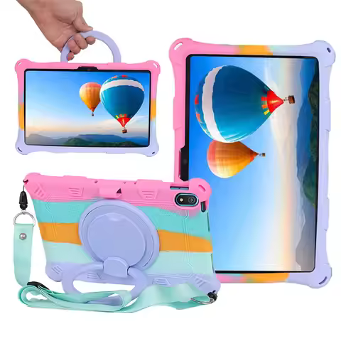 Case For OPPO Realme Pad 10.4 inch 2021 RMP2102 RMP2103 360 Rotating Soft Silicone Kids Safe Tablet 