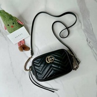 GUCCI Marmont Mini黑金相機包