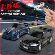 1:64 Desktop Four-Wheel Drive RC Remote Control Car 2.4G Remote Control Mini Drift Car Toy