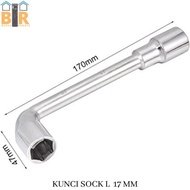 Socket Wrench Set Hexagonal Torque Wrench Socket L 2 Sides 17Mm