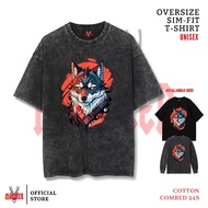 MACDEER ANIMAL PREDATOR T-shirt Oversize slimfit washed tshirt longsleeve black animal t-shirt ANIMA