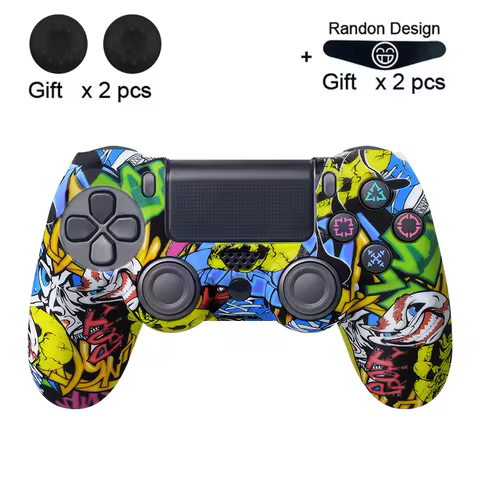 DATA FROG Soft Silicone Gel Rubber Case Cover For PS4 Controller Protection Case Gel Rubber Skin Cov