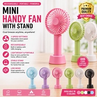 Rechargeable Portable Fan + Battery Multifunction Handy Fan With Stand