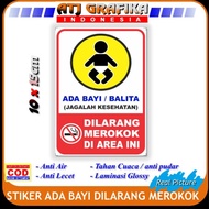 Terlaris Stiker ada bayi dalam rumah dilarang merokok sticker