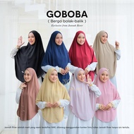 Jannah River - Bergo Syari Bolak-Balik GOBOBA Ceruty Babydoll Premium 2 Layer Warna - Khimar Wanita 