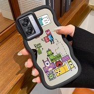 HP Phone Case For OPPO A57 2022 A77 2022 A57s A57e A77s Case Game Cartoon Tetris Macaron Softcase Si