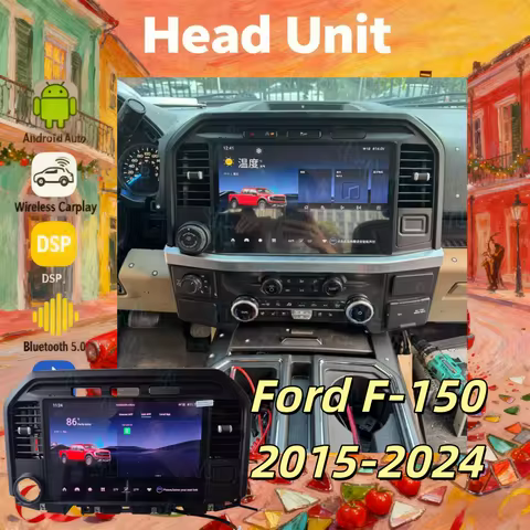 E 13.3" Android 13 Auto Car Radio Tape Recorder For Ford F-150 F50 2015-2024 CarPlay GPS Map Navigat