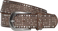 Women's Rivet Belt - Vintage Belt - Jeans Belt in 15 Colours - Length 80 to 105 cm, mud, 85 (Passt T