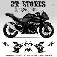 striping kawasaki ninja karbu semifullbody grafis 06 / stiker ninja 250 karbu