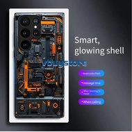 LED CASE for Samsung Voice-controlled 7-color Flashing Phone Case for Samsung S24 Cover for S20 Ultr
