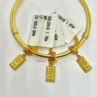 Emas 916 Loket Mini Jongkong Gold 916 Charm Mini Gold Bar