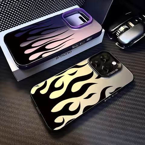 Fashion Flame Case for VIVO Y15S Y16 Y17S Y21 Y22S Y27 Y50 Y91 Y93 V23 V25 V27 V29 S1 Pro 5G Matte S