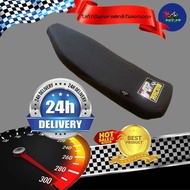 เบาะRc100ปาดทรงเชงหนังด้านสีดำโลโก้ปั้มพลาสติก100%