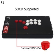 FightBox ปุ่มทั้งหมด Hitbox Joystick Arcade คอนโซลแบบมีจอยสตื๊กสองอันเพื่อการแข่งขัน PS4จอยเกมสำหรับ/PS3/ชิ้น OBSF-24 30สีดำ