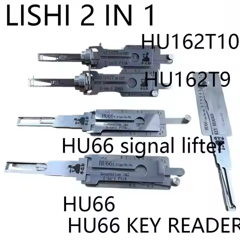 2026 LISHI 2-in-1 Locksmith Tool HU162T(9)EXT HU162T(10)EXT HU66 V.3 IGN/DR/BT Single Lifter HU66 V.