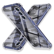 Samsung A14 5G Camouflage Translucent Four Corners Shock-resistant Protective Case Black