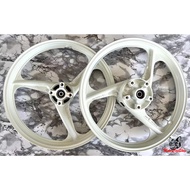 Enkei Sport Rim 3 Batang Putih Y15ZR , 3 Batang Putih , Size (Front 1.6, Rear 1.6) Free Tubeless Kep