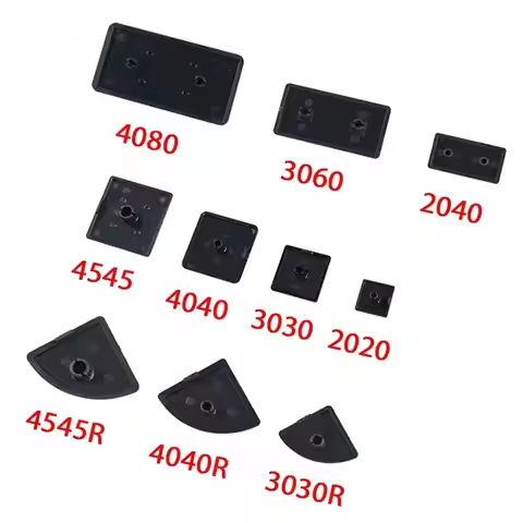 5/10/20/50PCS Black Plastic End Cap Cover Plate Endcap for 2020 2040 3030 3060 3030R 4040 4080 4040R