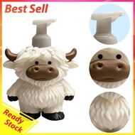 Adorable Highland Cow Farmhouse Cow Decor Soap Bottle Cute Liquid Soap Dispenser Organizer for Bathr