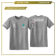 T Shirt Round Neck Cotton Mercedes AMG F1 Petronas Team Baju Premium T-Shirt Murah Lelaki Men Logo S