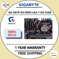 Used Gigabyte GA-Z87P-D3 motherboard DDR3 LGA 1150 32GB Z87P-D3 for I3 I5 I7 22nm Z87 used Desktop m