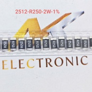 (Combo of 10) SMD resistor 2512 - 0.25R R250 250 milliohms 250mR 2W error 1% (combo)