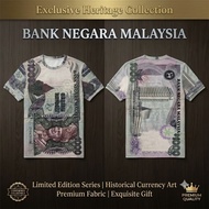 Exclusive Heritage T-Shirt, Vintage Malaysia Old RM500 RM1000 Banknote Print, Limited Edition Premiu