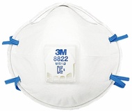 3M 8822 Series Disposable Face Mask for General Purpose Protection FFP2 NR D Non-Valved Moulded Dust