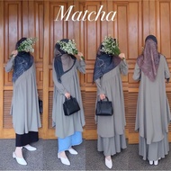 ALEA TUNIK ONE SET 2IN1 SET ROK - Baju Tunik Triple Kancing Aktif Tunik Syari Fashion Muslim Terbaru