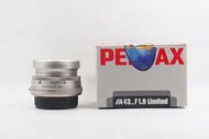 PENTAX FA 43mm F1.9 Limited限量版標準鏡(銀)大公主 99新品