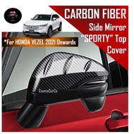 🔥SG SELLER🔥Honda VEZEL HR-V 2021 2022-Present Side Mirror Cover Carbon Fiber Sporty Design Rear View Car Accessories