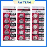 CR2032 CR2025 CR2016 MAXELL LITHIUM BATTERY ( 1PC / 5PCS )