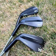 WVVX 5th Gen Golf Irons Set 4-PW 7 Clubs, Left Handed, TOUR LITE 105 Steel Shaft, Black Forged Golf 