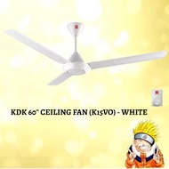 KDK 60" CEILING FAN K15VO - WHITE (REGULATOR CEILING FAN)  TWIN PACK