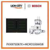 Bosch PXX875D67E Series 8 Induction hob with integrated ventilation system 80 cm surface mount with frame + MCM3100WGB F