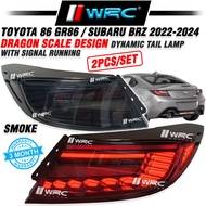 JM26 Toyota 86 GR86 / Subaru BRZ 2022 - 2024 Dragon Scale Design Dynamic Tail Lamp With Signal Runni