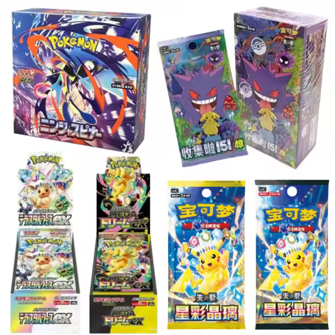 Original Pokémon M4 SV8A M2A Series PTCG Cards, Genuine Official Booster Packs, Board Games, Card Ga