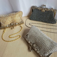 Diamond Clutch Pesta Bling Tas Pesta Mewah Permata Berlian Import