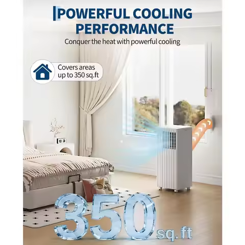 Garvee 3 in 1 Portable Air Conditioner 8000BTU Electric LED Display with Remote Control for Home Off