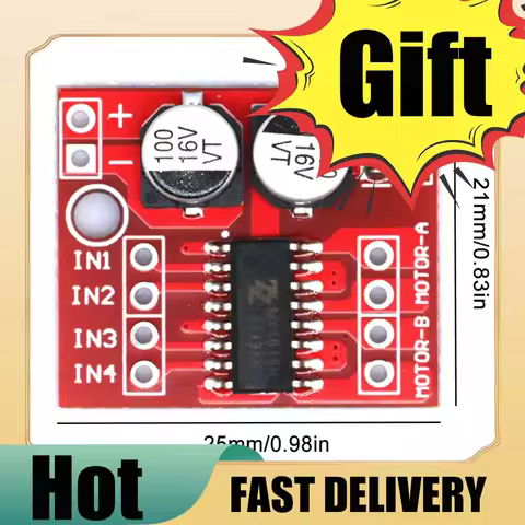 L298N 2-Way DC Motor Driver Module PWM Speed Driver Board Module Dual H-Bridge Stepper Motor Driver