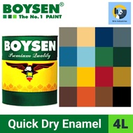 Boysen Quick Dry Enamel Paint 4 Liters (Gallon) Premium Quality 23 Colors Available BF*
