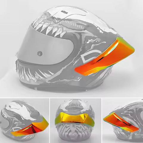 Motorcycle Helmet Aerodynamic Accessory Helmet Spoiler Rear Trim Helmet Tail Decoration Helmet Modif